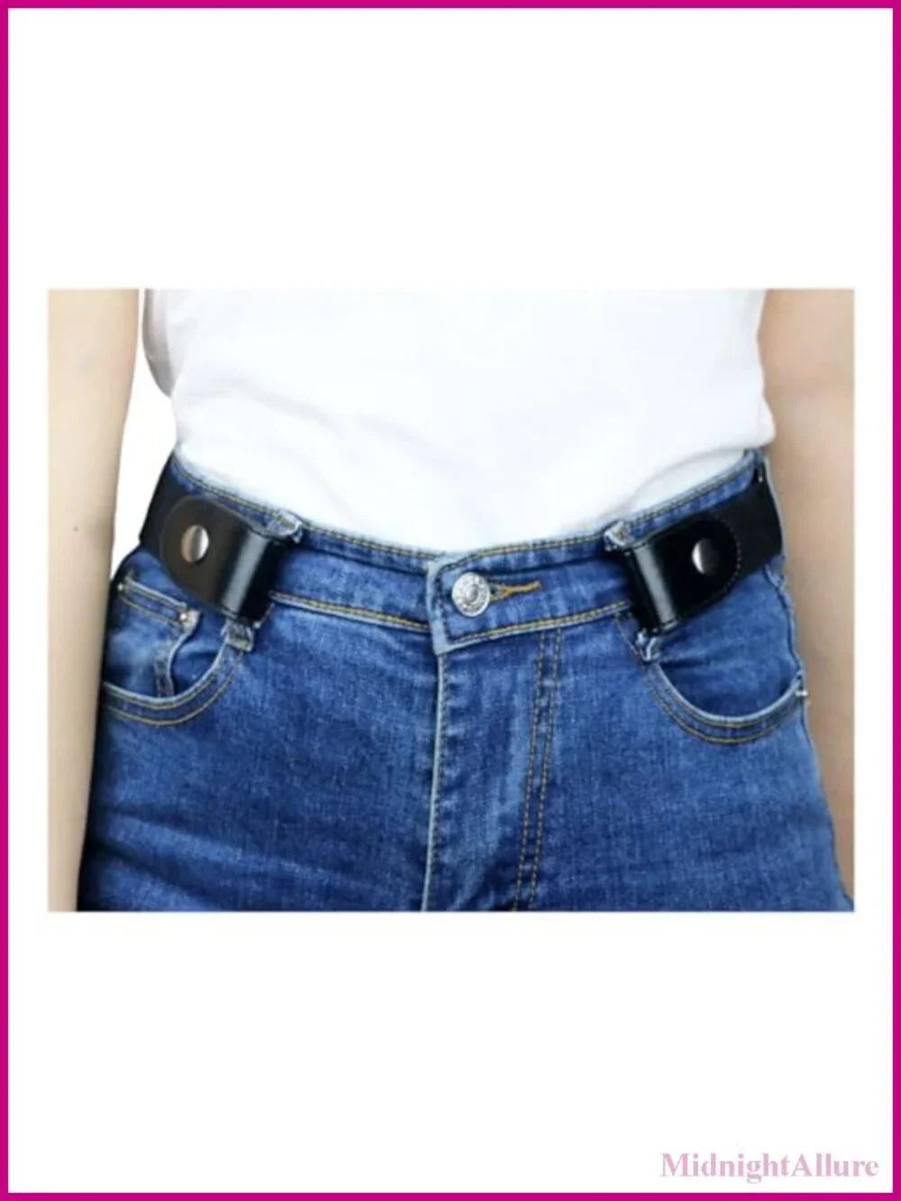 No Buckle Invisible Elastic Stretch Belt for Jeans Pants Dresses Adjustable